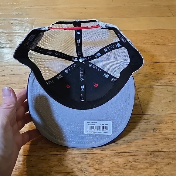 Philadelphia Phillies Hat New Era Red Square Patch Low Lid 9FIFTY Snapback Mesh - Picture 6 of 9